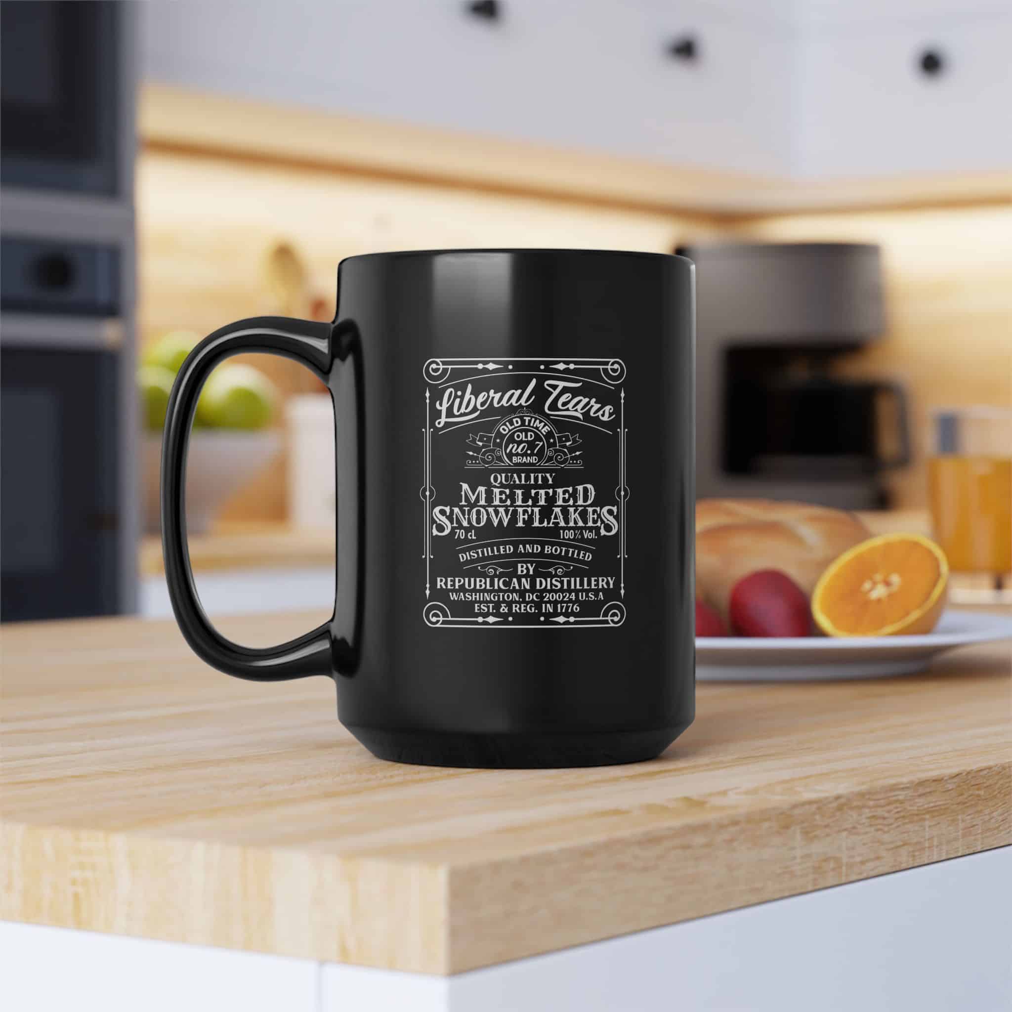 Conservative Coffee Mug - "Liberal Tears" Black Ceramic 11oz & 15oz - Image 16