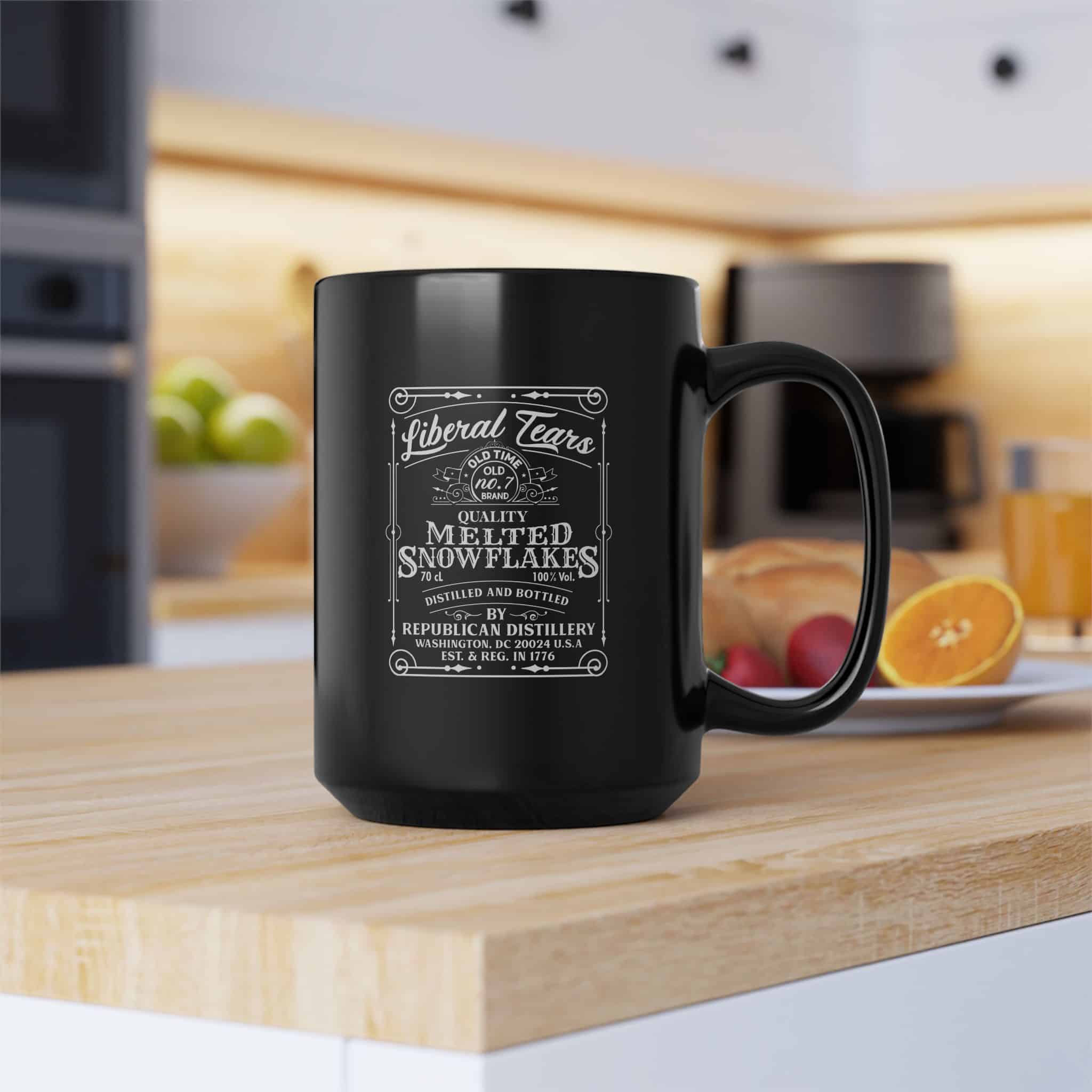 Conservative Coffee Mug - "Liberal Tears" Black Ceramic 11oz & 15oz - Image 15